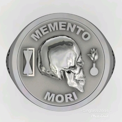 Anel Memento Mori em prata de lei (950) - comprar online