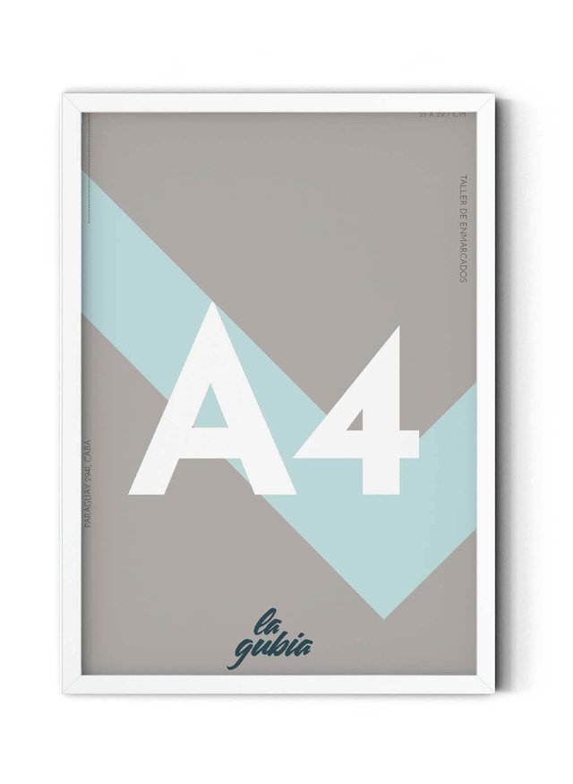 A4 blanco (21X30) - Taller de marcos- La Gubia
