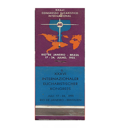 CAIXA XXXVI CONGRESSO EUCARÍSTICO INTERNACIONAL 1955 BRASIL PADRÃO PEQUENA - comprar online