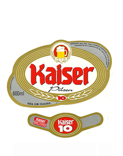 RÓTULO KAISER 10 CERVEJA PILSEN RÓTULO ANTIGO 600 ML BRAZIL - comprar online