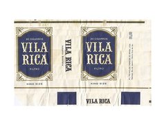 MAÇO VAZIO VILA RICA FILTRO KING SIZE R J REYNOLDS TABACOS BRASIL - comprar online