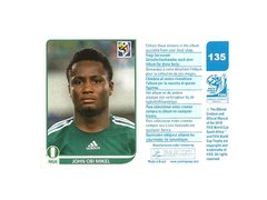 FIGURINHA COPA FIFA 2010 NIGERIA JOHN OBI MIKEL Nº 135