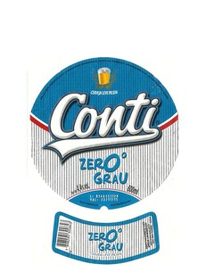 RÓTULO CONTI PILSEN ZERO GRAU 600 ML BRAZIL