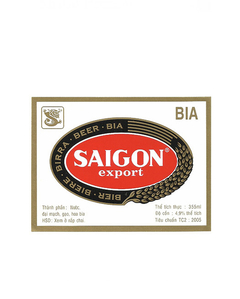 ROTULO SAIGON EXPORT BIA 355 ML VIETNAM - comprar online