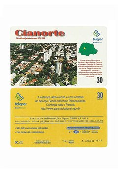 TELEFÔNICO TELEPAR 2000 30 UNIDADES CIDADES DO PARANÁ "CIANORTE"