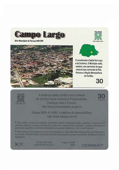 TELEFÔNICO TELEPAR 1999 30 UNIDADES CIDADES DO PARANÁ "CAMPO LARGO"