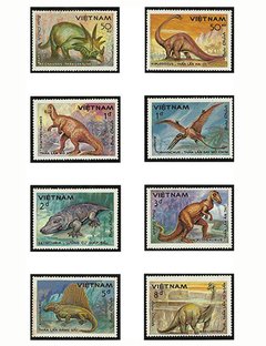 SELO FAUNA VIÉTNAM PRÉ HISTÓRICOS 8 VALORES - comprar online