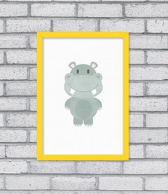 Quadro Hipopótamo Aqua - comprar online
