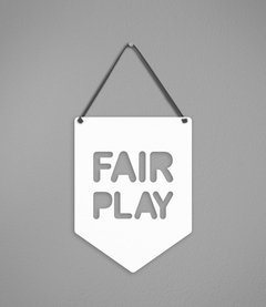 Plaquinha Fair Play em Acrílico - Pendurama Quadros e Artigos de Decoração