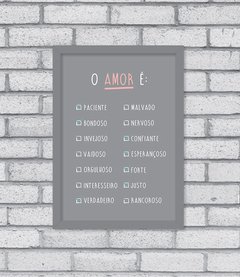 Quadro O Amor É - Pendurama Quadros e Artigos de Decoração