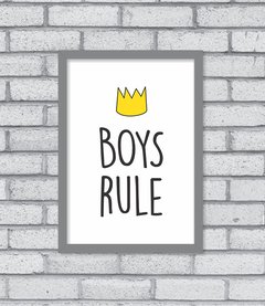 Quadro Boys Rule - Pendurama Quadros e Artigos de Decoração