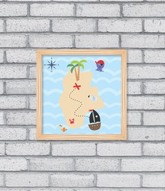 Quadro Mapa do Tesouro - Pendurama Quadros e Artigos de Decoração