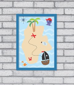 Quadro Mapa do Tesouro - Pendurama Quadros e Artigos de Decoração