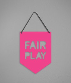 Plaquinha Fair Play em Acrílico - comprar online