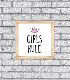 Quadro Girls Rule - Pendurama Quadros e Artigos de Decoração