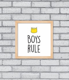 Quadro Boys Rule - Pendurama Quadros e Artigos de Decoração