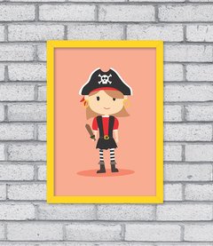 Quadro Pirata Menina - Pendurama Quadros e Artigos de Decoração