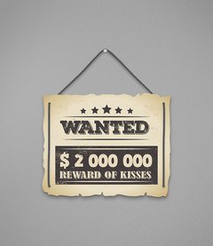 Placa Wanted - comprar online