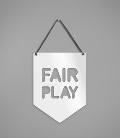 Plaquinha Fair Play em Acrílico na internet