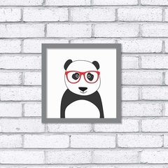 Quadro Hipster Panda na internet