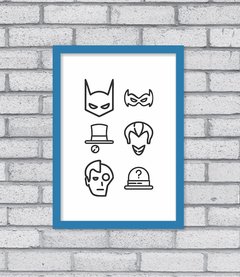Quadro Bat Icons na internet