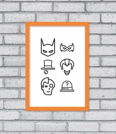 Quadro Bat Icons na internet