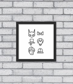 Quadro Bat Icons - comprar online