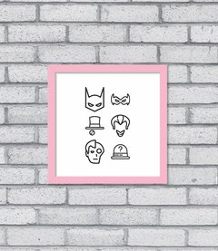 Quadro Bat Icons - Pendurama Quadros e Artigos de Decoração