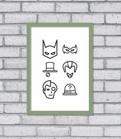 Quadro Bat Icons - loja online