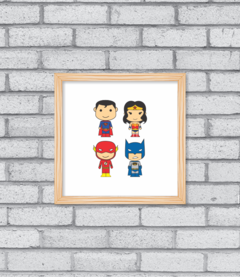 Quadro Cute Liga da Justiça - Pendurama Quadros e Artigos de Decoração