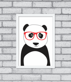 Quadro Hipster Panda - comprar online