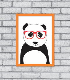 Quadro Hipster Panda na internet