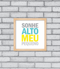 Quadro Sonhe Alto (menino) na internet