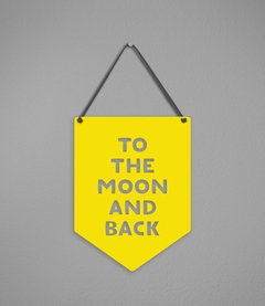 Plaquinha To The Moon em Acrílico - Pendurama Quadros e Artigos de Decoração