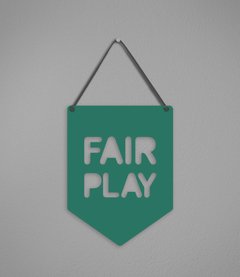 Plaquinha Fair Play em Acrílico