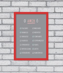 Quadro O Amor É - Pendurama Quadros e Artigos de Decoração