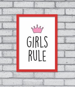 Quadro Girls Rule - Pendurama Quadros e Artigos de Decoração