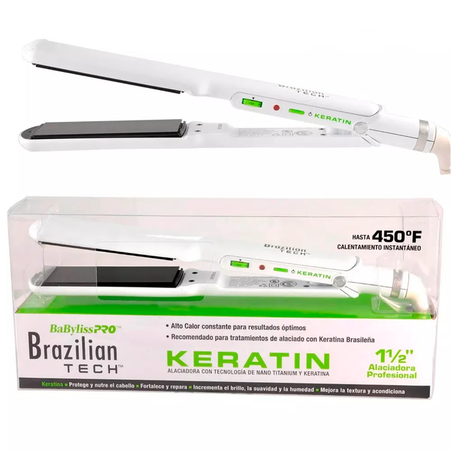 Plancha Brazilian TECH Nano Titanium y Keratina 9559 Babyliss Pro
