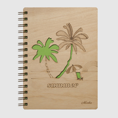 Cuaderno de Madera Palmeras A5 - comprar online