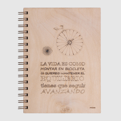 Cuaderno de Madera Retro Bike A5