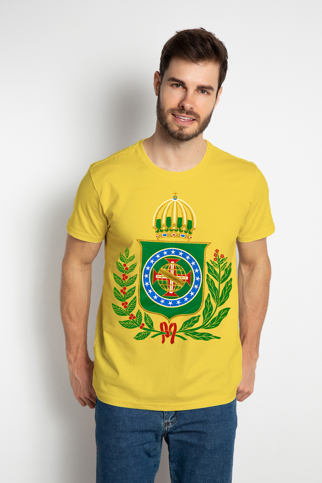 Camiseta Católica Brasão Brasil Imperial