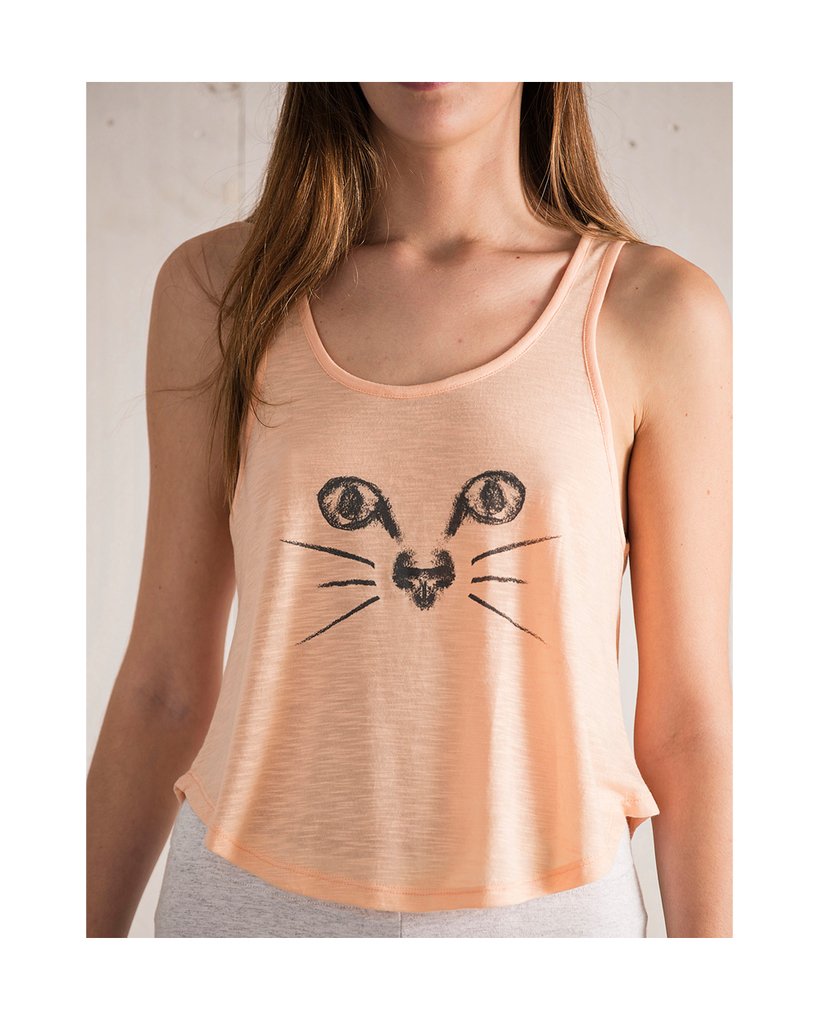 Musculosa Lisa Durazno Gato - comprar online