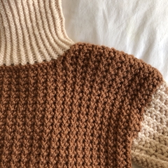 Sweater SISTERHOOD_patrón para tejer en plano - WoolaKnitters