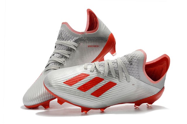 Chuteira Adidas X 19.1 Campo Silver Red Profissional