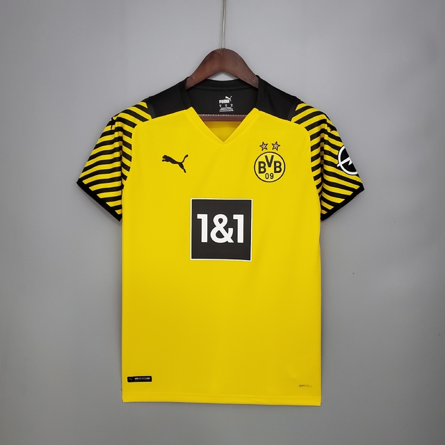 Camisa Borussia Dortmund Juvenil Home 21/22 s/n° Torcedor Puma - Amarelo