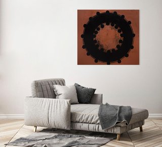 Sergio Bazan. Círculo Negro, 150 x 150 cm