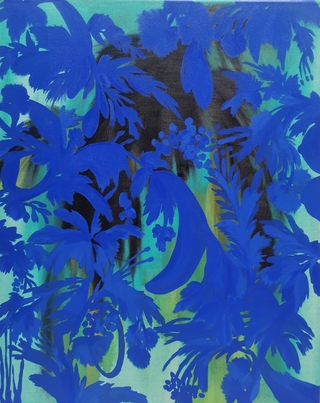 Magdalena Rantica. Follaje azul, 100 x 80 cm