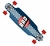 LONGBOARD RAD COMPLETO DROP THROUGH CHECKER STRIPE BLUE