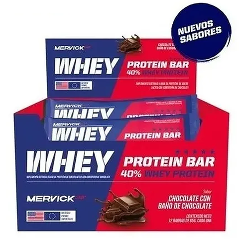 Whey Protein Bar Caja 12 Unidades 65 Grs C/u - Mervick