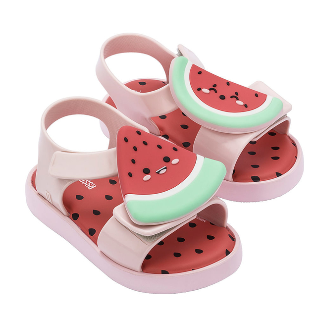 Mini Melissa Jump Fruitland BB Rosa Rosa Vermelho
